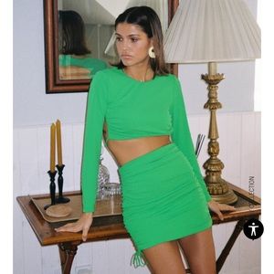 ZARA RUCHED MINI SKIRT